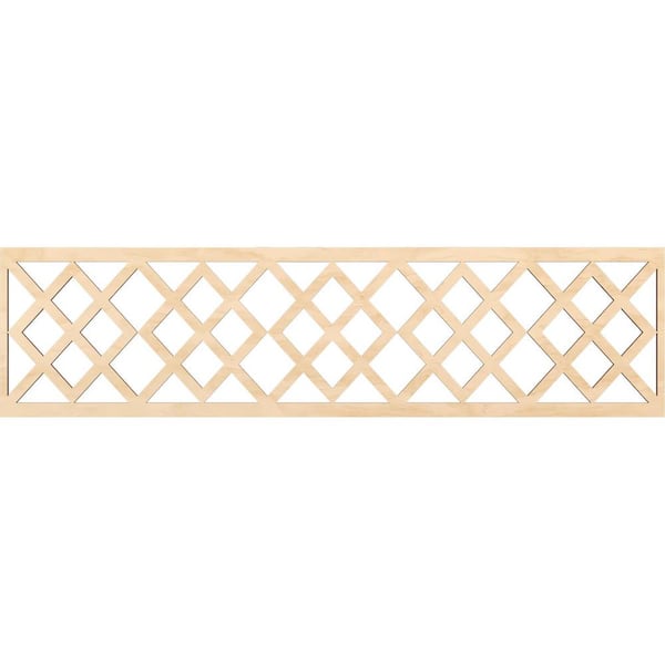 Ekena Millwork Hadley Fretwork 0.25 in. D x 47 in. W x 12 in. L Birch Wood Panel Moulding