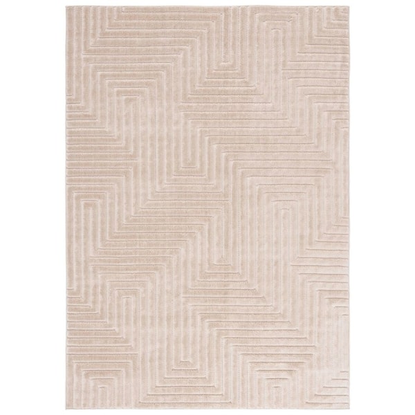 SAFAVIEH Selena 8 ft. x 10 ft. Beige Solid Geometric Area Rug