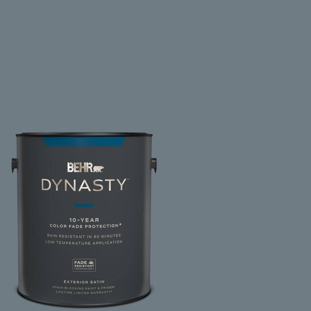 BEHR DYNASTY 1 gal. N4905 Charcoal Blue Satin Enamel Exterior Stain