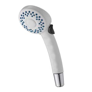 1-Spray 4 in. Single Wall Mount Handheld Shower Head in White