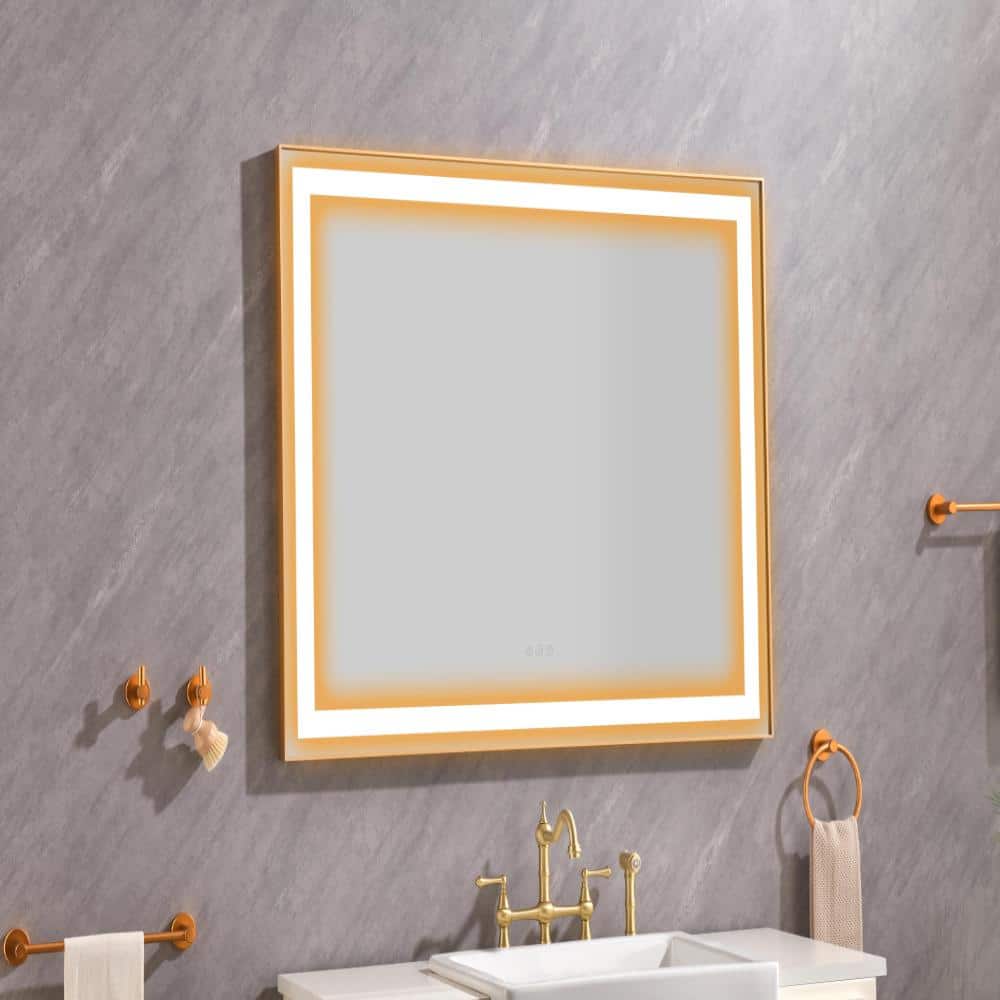 48*36 LED Lighted Bathroom Wall Mounted Mirror with High Lumen+Anti-Fog Separately Control price history on PriceWatchPro