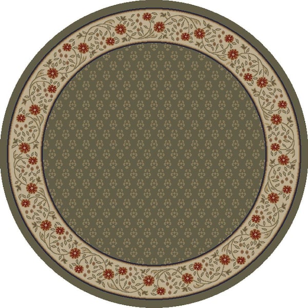 Jewel Harmony Green 5 ft. x 5 ft. Round Area Rug