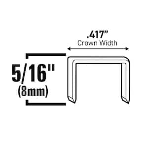 5/16 in. Leg x 5/16 in. Narrow Crown 20-Gauge Collated Heavy-Duty Staples (5-Pack/1250-Per Box)