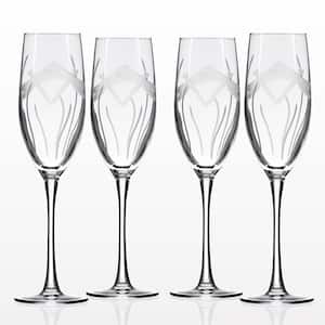 Dragonfly 8 oz. Clear Champagne Flute (Set of 4)