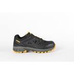 Men's Angle Slip Resistant Athletic Shoes - Steel Toe - Black/Yellow Size 10.5(M)