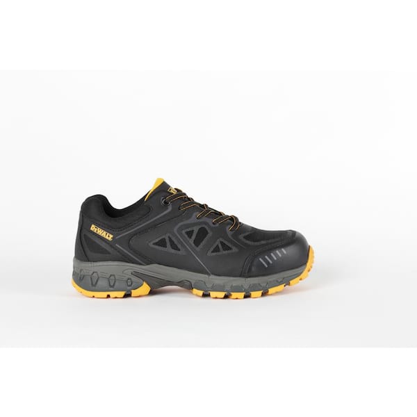 DEWALT Men's Angle Slip Resistant Athletic Shoes - Steel Toe - Black/Yellow Size 10.5(M)