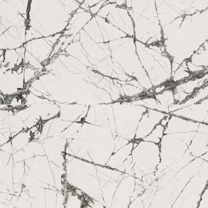 Take Home Tile Sample - Andrassy 6 in. x 6 in. Polished Porcelain Marble Look Floor and Wall Tile