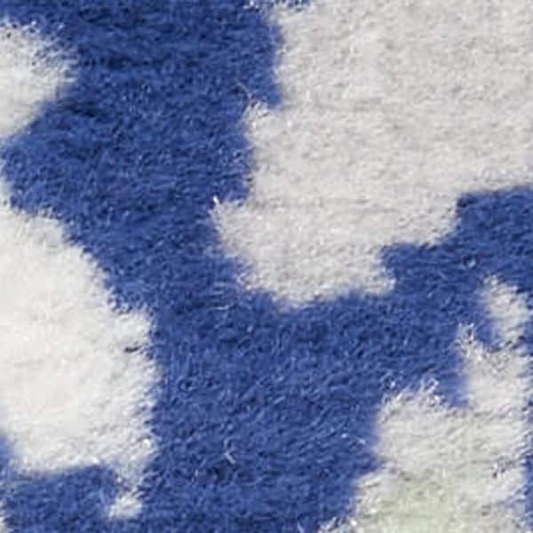 8 ft. x 12 ft. Blue Floral Washable Area Rug