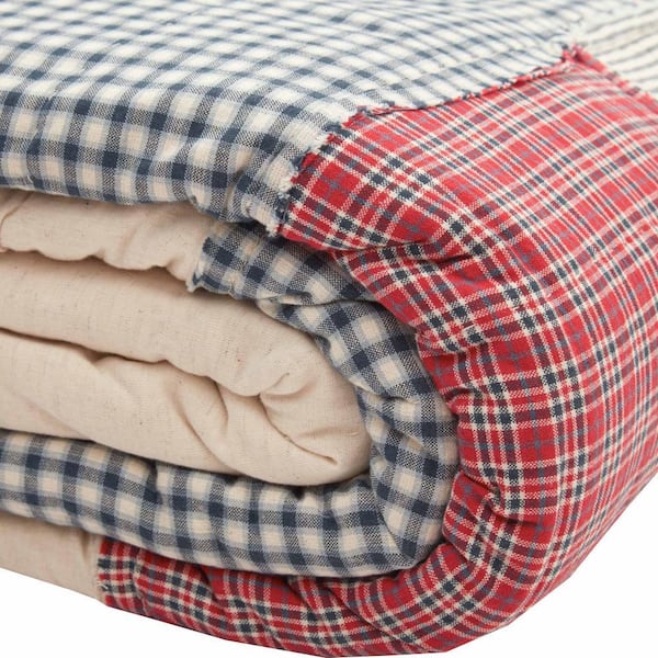 レッドアンドブルー RED&BLUEリートフェルト リプロダクト VHC BRANDS Hatteras Patch Red White Blue Americana Patchwork Twin