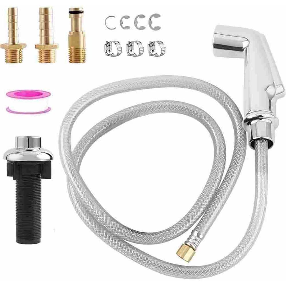 Universal Kitchen Side Sprayer with Quick Connector, Pull Out Sink Sprayer Head for Kitchen and Bathroom, Chrome price history on PriceWatchPro