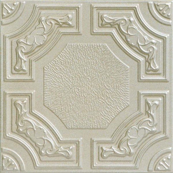 A La Maison Ceilings Evergreen Onyx Gold 1.6 ft. x 1.6 ft. Decorative ...