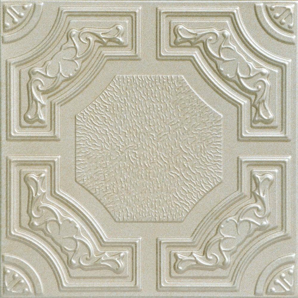 Evergreen Onyx Gold 1.6 ft. x 1.6 ft. Decorative Foam Glue Up Ceiling Tile (384 sq. ft. /case) price history on PriceWatchPro