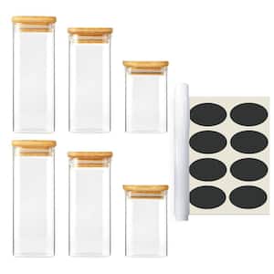 Mini Glass Jar Set and Air Tight Sealable Containers for Kitchen and Pantry Organization