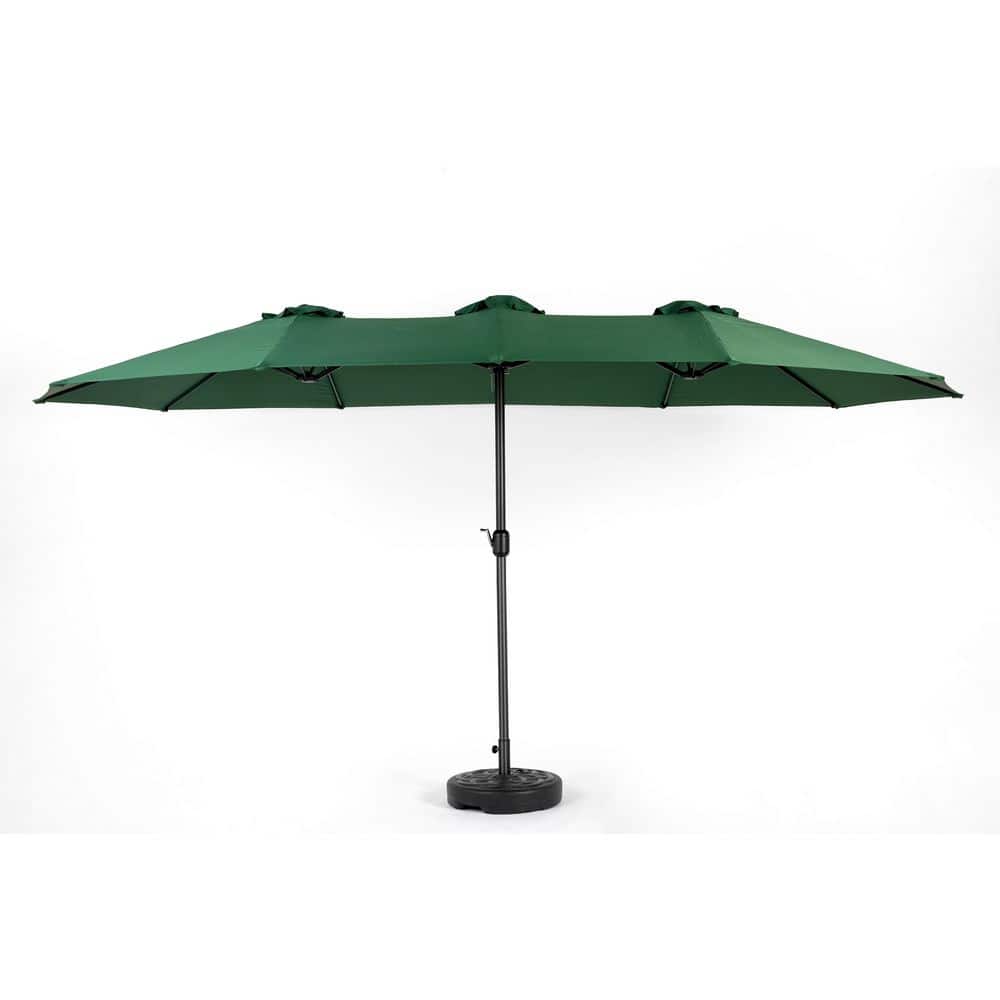 14.8 ft. Market Patio Umbrella 2-Side in Dark Green