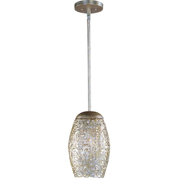 Maxim Lighting Arabesque 1-Light Golden Silver Mini Pendant