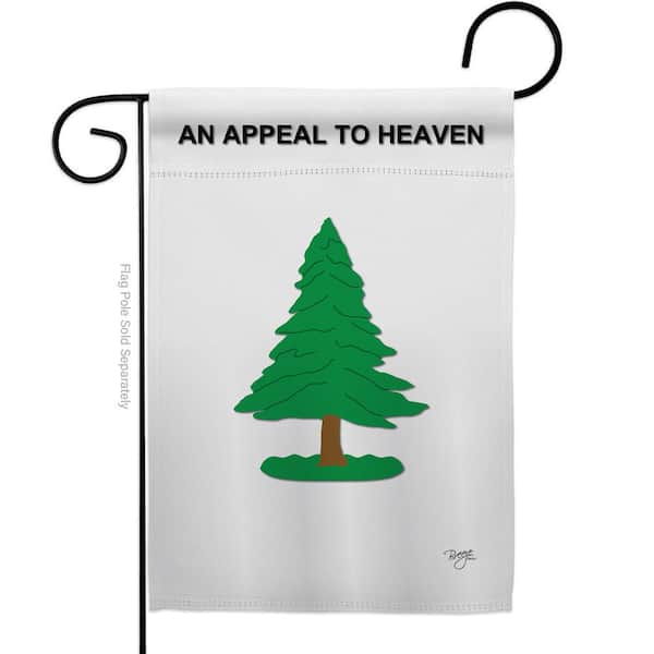 Breeze Decor 13 in. x 18.5 in. Pine Tree Historic Garden Flag 2-Sided Patriotic Decorative Vertical Flags