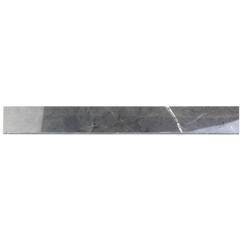 Marmo Dark Gray 3 in. x 24 in. Polished Porcelain Bullnose Tile price history on PriceWatchPro