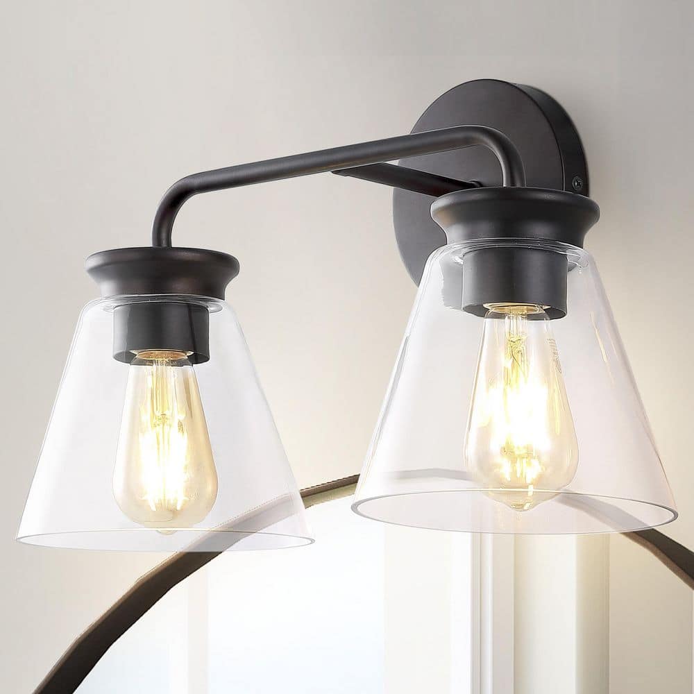 Kondo 17 in. 2-Light Oil Rubbed Bronze Modern Farmhouse Iron LED Vanity Light price history on PriceWatchPro