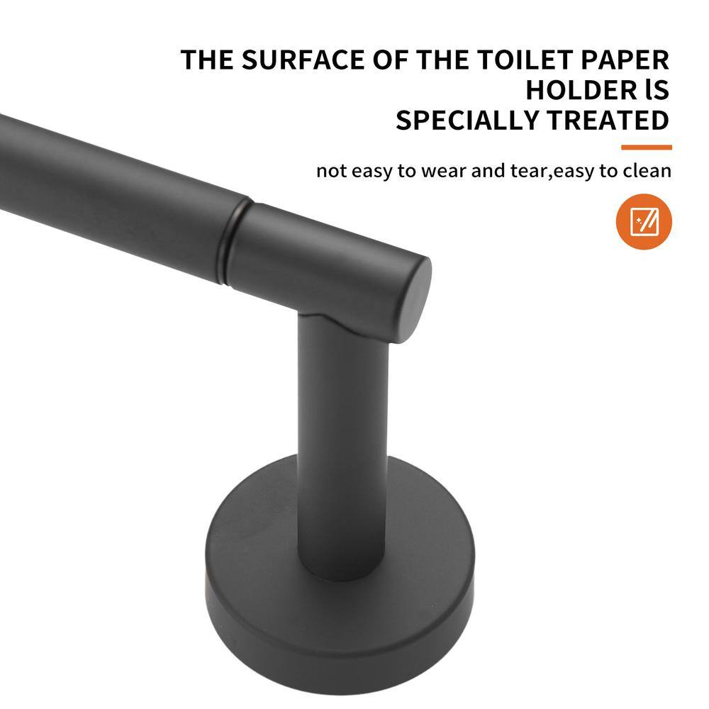 Matte Black Stainless Steel Wall Mounted Toilet Paper Holder
