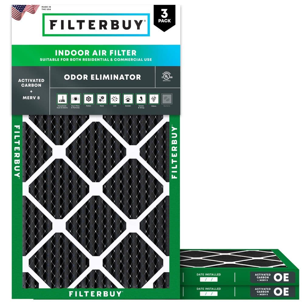 20 in. x 30 in. x 1 in. MERV 8 (FPR 5) Odor Eliminator Pleated HVAC AC Furnace Air Filters Replacement (3-Pack) price history on PriceWatchPro