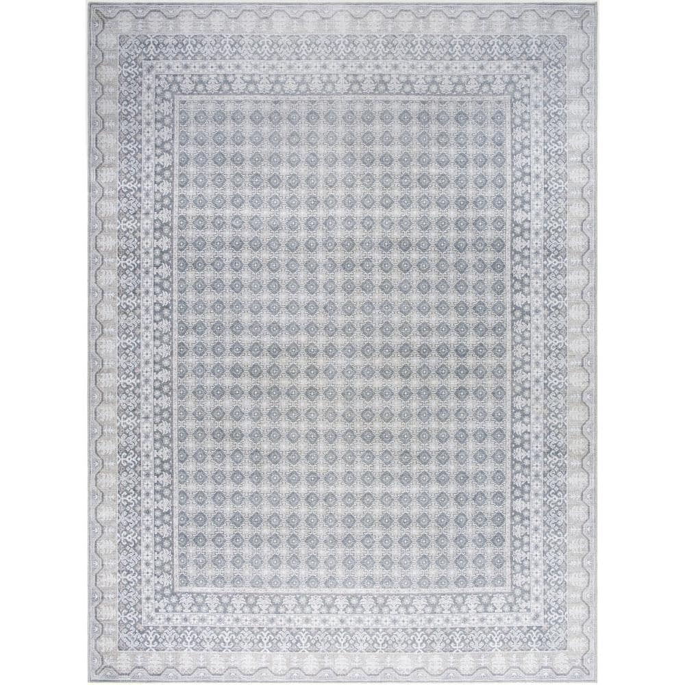 x Our PNW Home Rainier White/Pale Blue 10 ft. x 14 ft. Cottage Indoor Area Rug price history on PriceWatchPro