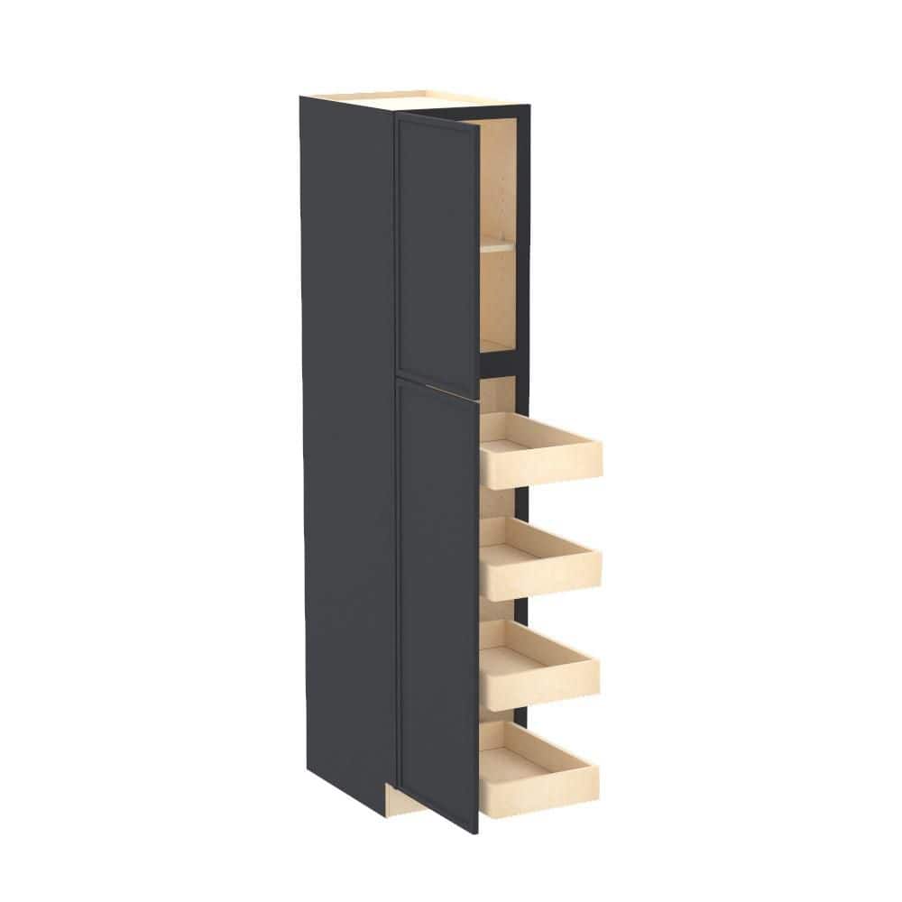 Franklin 18 in. W x 24 in. D x 84 in. H Assembled Plywood Pantry Kitchen Cabinet in Valiant Onyx with 4ROT Soft Close LH price history on PriceWatchPro