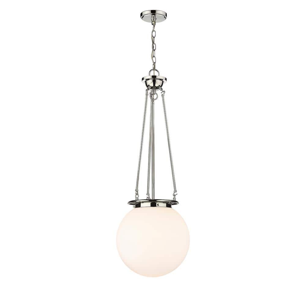 Beacon 100-Watt 1-Light Polished Nickel Shaded Mini Pendant Light with Painted Glass Shade price history on PriceWatchPro