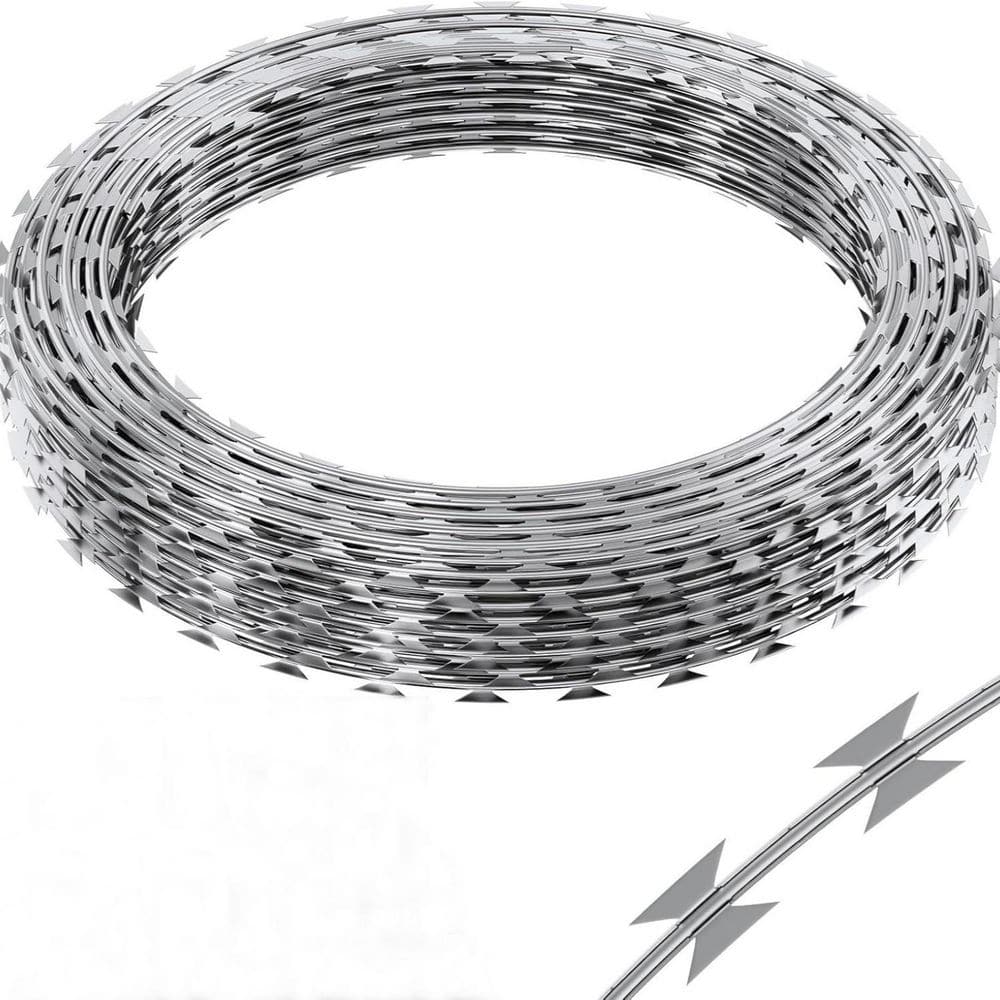 TITANKIT PRO 328 ft. High-Tensile Galvanized Steel Barbed Wire Fencing ...
