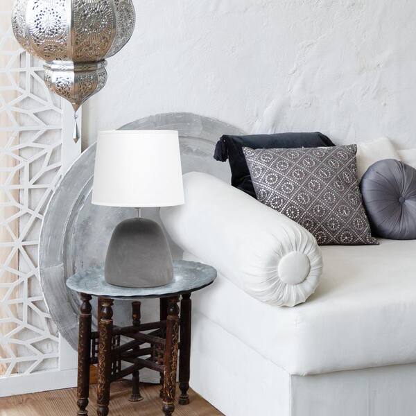 round concrete table lamp