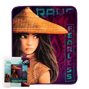 Raya and the Last Dragon Fierce Brave Multi-Colored Silk Touch Sherpa Throw Blanket