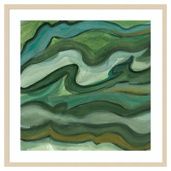 Amanti Art Sea Kelp II by Lisa Choate 33 in. W x 33 in. H. Wood Framed Wall Art Print Framed in Brown