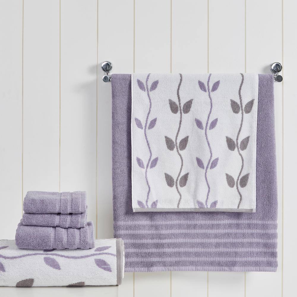 Organic Cotton Grey Lavender 6-Piece Towel Set