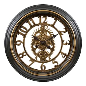 20 in. Bronze Cut-Out Gears Quartz Wall Clock