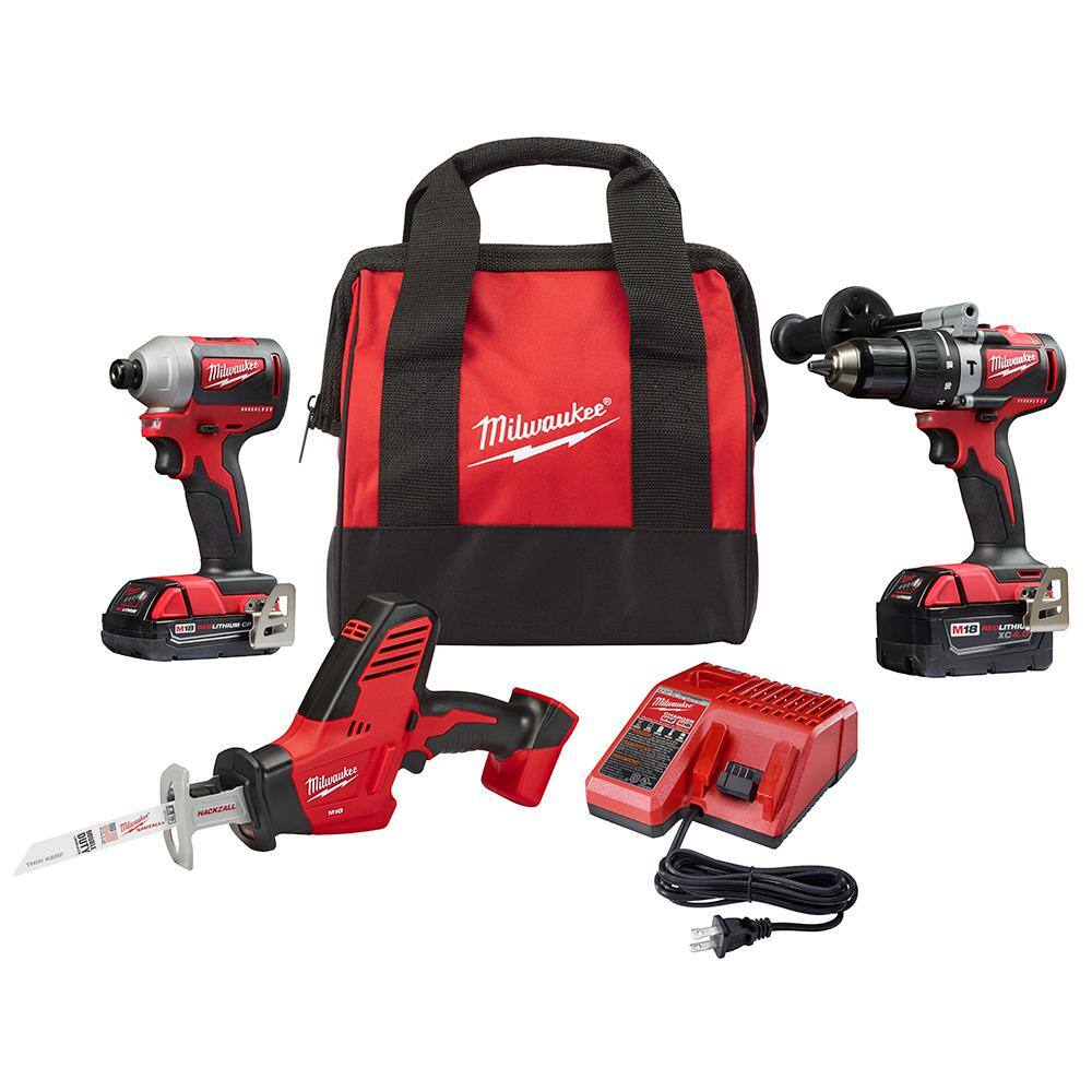 M18 18V Lithium-Ion Brushless Cordless Hammer Drill/Impact Combo Kit (2-Tool) with Free M18 HACKZALL