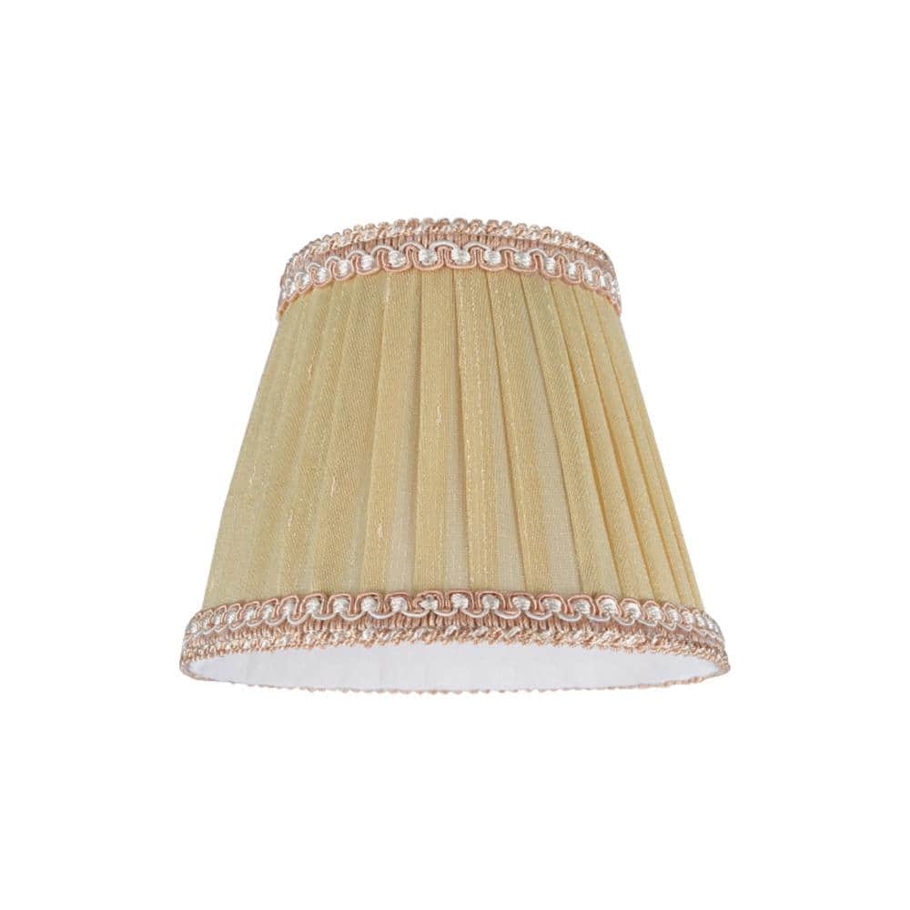 Ivory Gauze Textured Fabric Empire Lamp Shades Set of 6