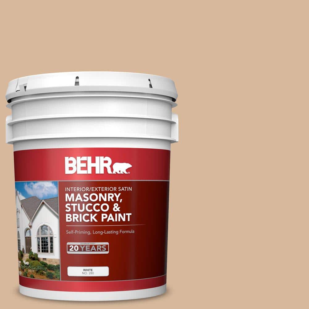5 gal. #S260-3 Dusty Gold Satin Interior/Exterior Masonry, Stucco and Brick
