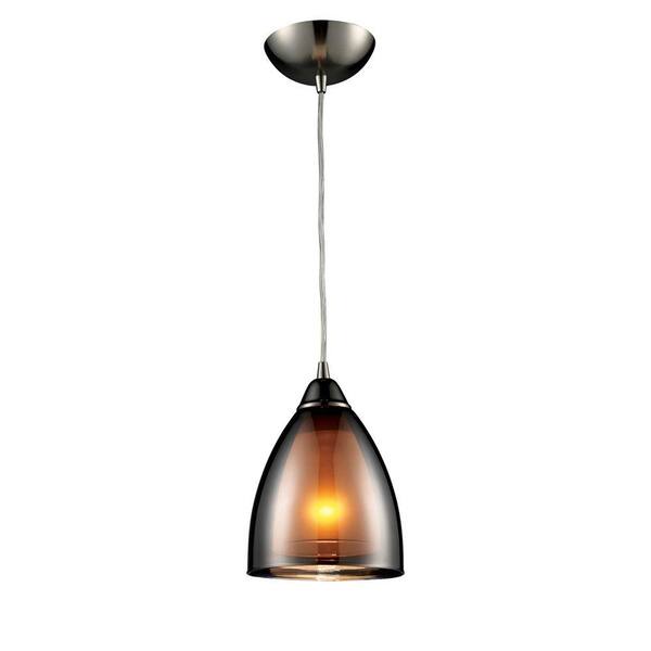 Titan Lighting 1-Light Black Chrome Ceiling Pendant-DISCONTINUED