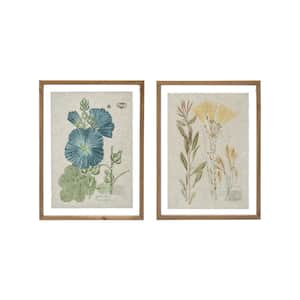 2 Piece Framed Graphic Print Nature Floral  Art Print 19 in. x 14.12 in.