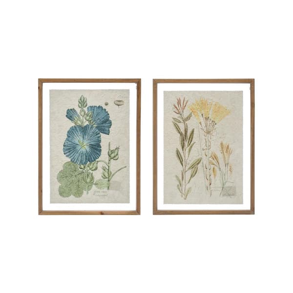 Storied Home 2 Piece Framed Graphic Print Nature Floral  Art Print 19 in. x 14.12 in.