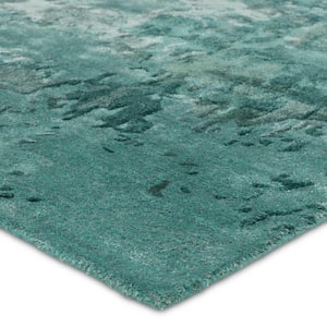 Merle Teal 5 ft. x 8 ft. Abstract Area Rug
