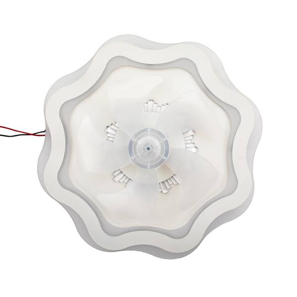 OUKANING 19 in. Modern Integrated LED Indoor Flower Shape