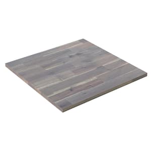 2.3 ft. L x 28 in. D, Acacia Butcher Block Table Top Countertop in Dusk Grey with Square Edge (Pack of 3)