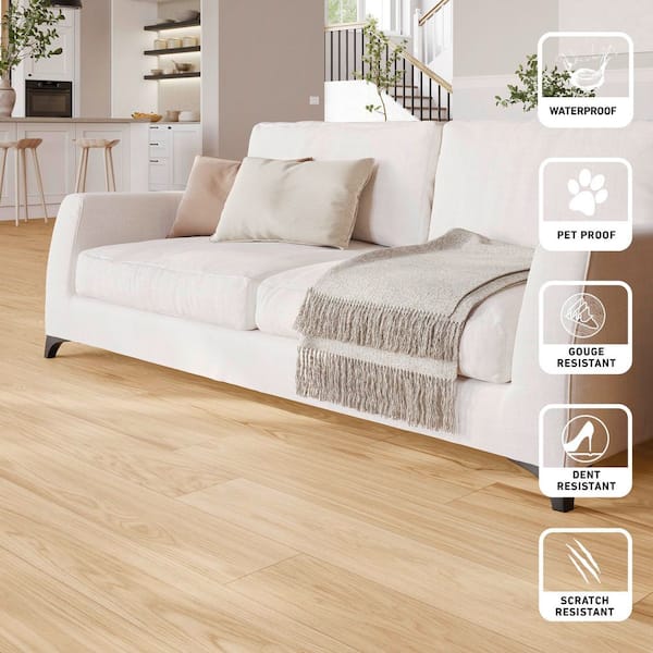 Nature's Craft Rosedale Oak 12mm x 7.48 in. W Waterproof Laminate Flooring (21.06 sq. ft. / case)