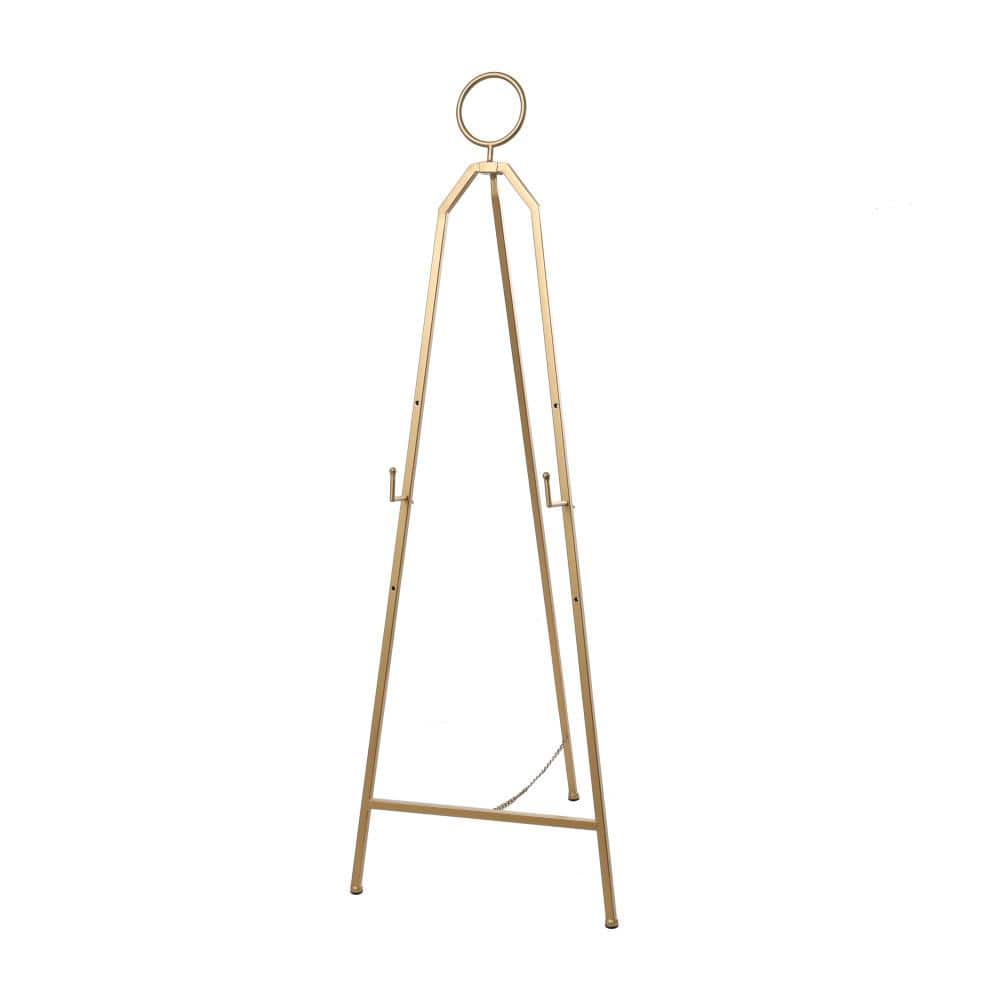 Four brass easel picture stands