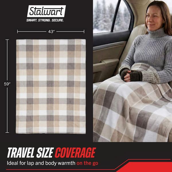 car cigarette lighter electric blanket Sealy 12-Volt Heated Blanket, Portable with 3 Heating Levels & 4 Hours Auto Off for Car, Truck, SUV, RV or Camping, Machine Washable, 59" X 43", Navy : Automotive and SECURE. IBITION 12V Heated Blanket for