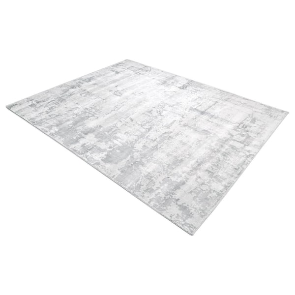 Blush Handmade Contemporary Gray 5 ft. x 8 ft. Area Rug