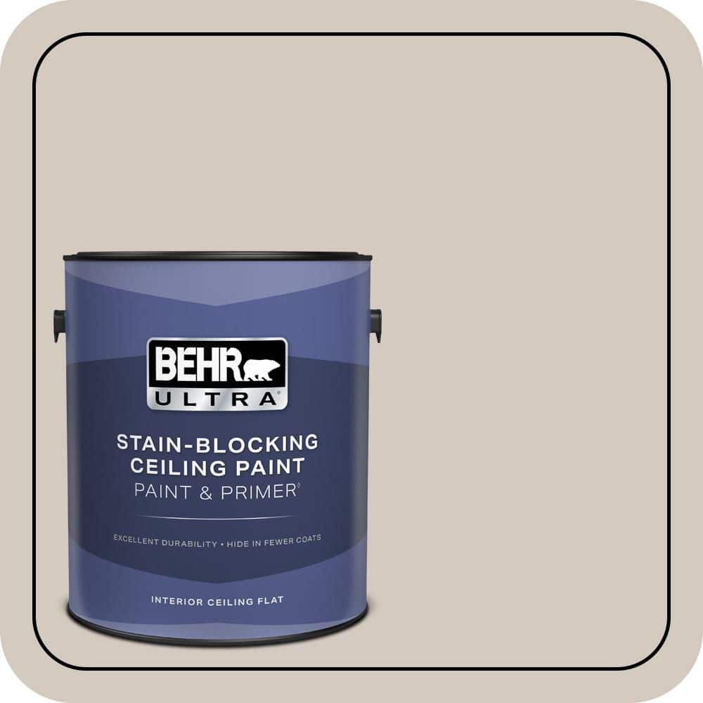 BEHR ULTRA 1 gal. #N220-2 Ashen Tan Ceiling Flat Interior Paint