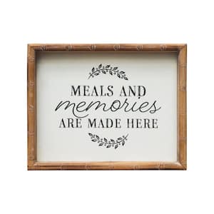Farmhouse Meals And Memories Are Made Here Wood Wall Kitchen Decorative Sign