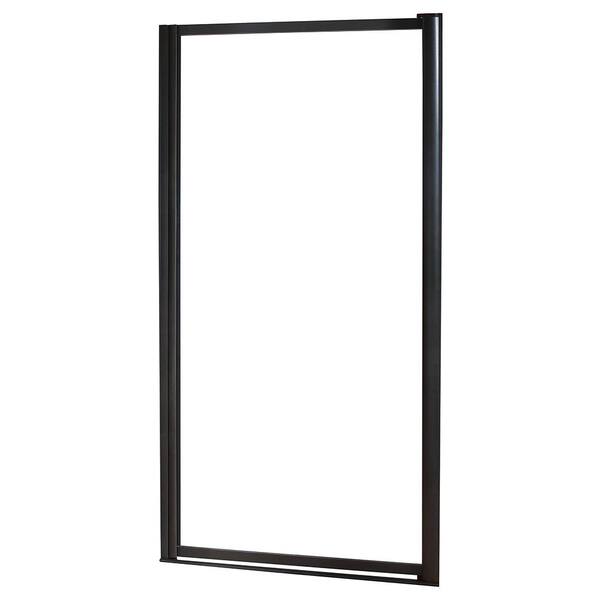 CRAFT + MAIN Tides 23 in. to 25 in. x 65 in.Pivot Framed Shower Door in Oil Rubbed Bronze with Clear Glass