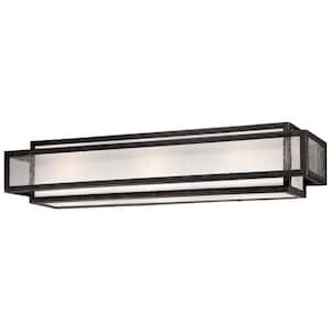 Camden Square 3-Light Aged Charcoal Bath and Vanity Light